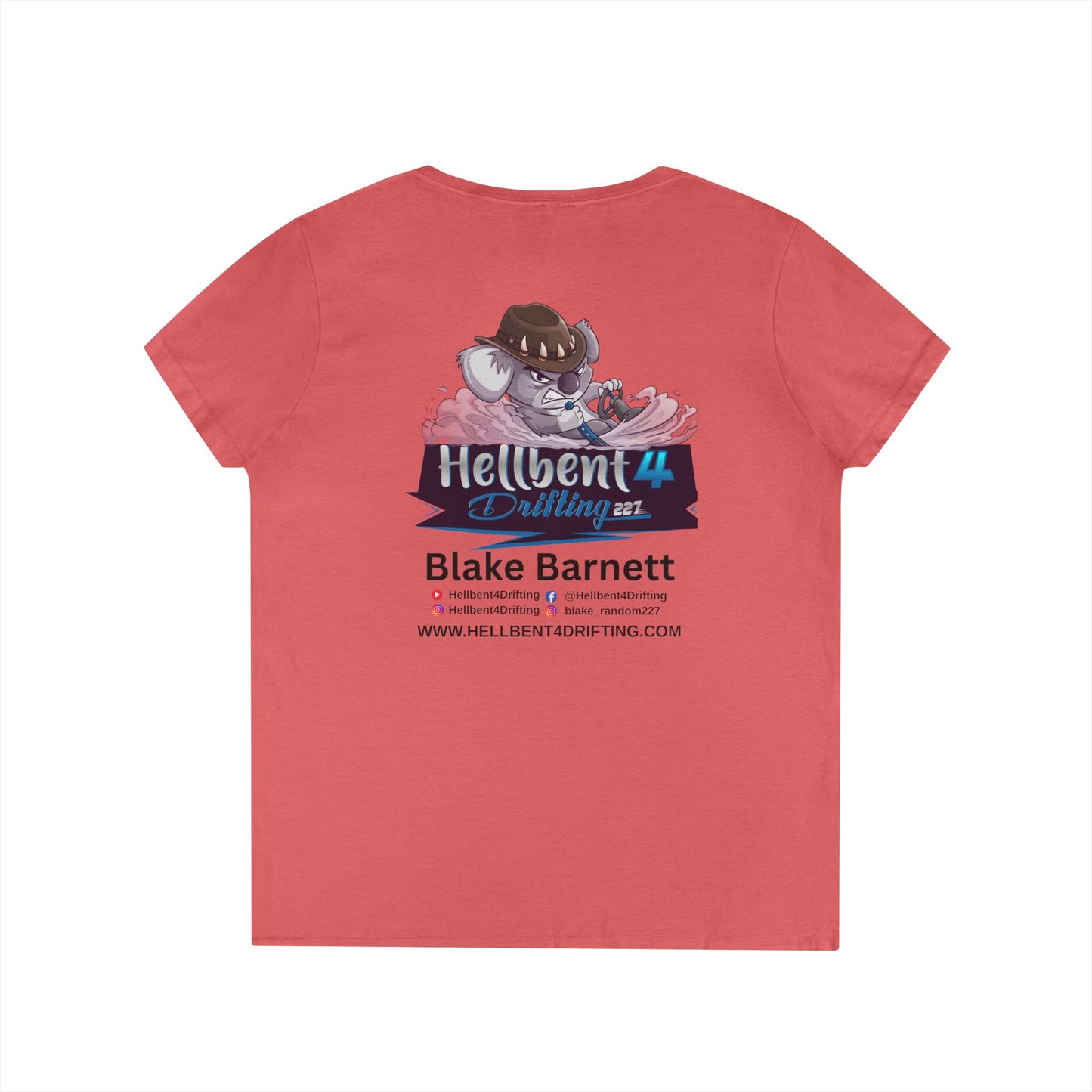 Hellbent 4 Drifting - Australia Logo - Ladies' V-Neck T-Shirt -