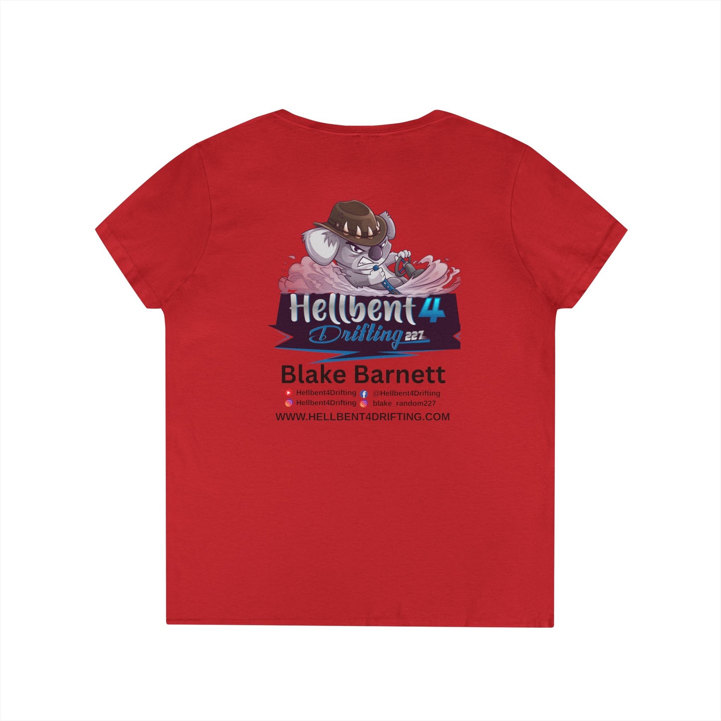 Hellbent 4 Drifting - Australia Logo - Ladies' V-Neck T-Shirt -