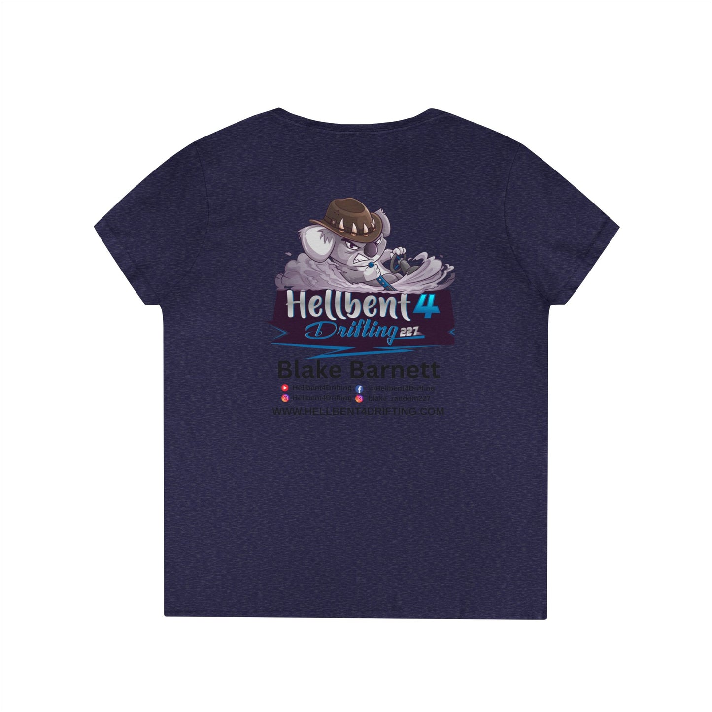 Hellbent 4 Drifting - Australia Logo - Ladies' V-Neck T-Shirt -