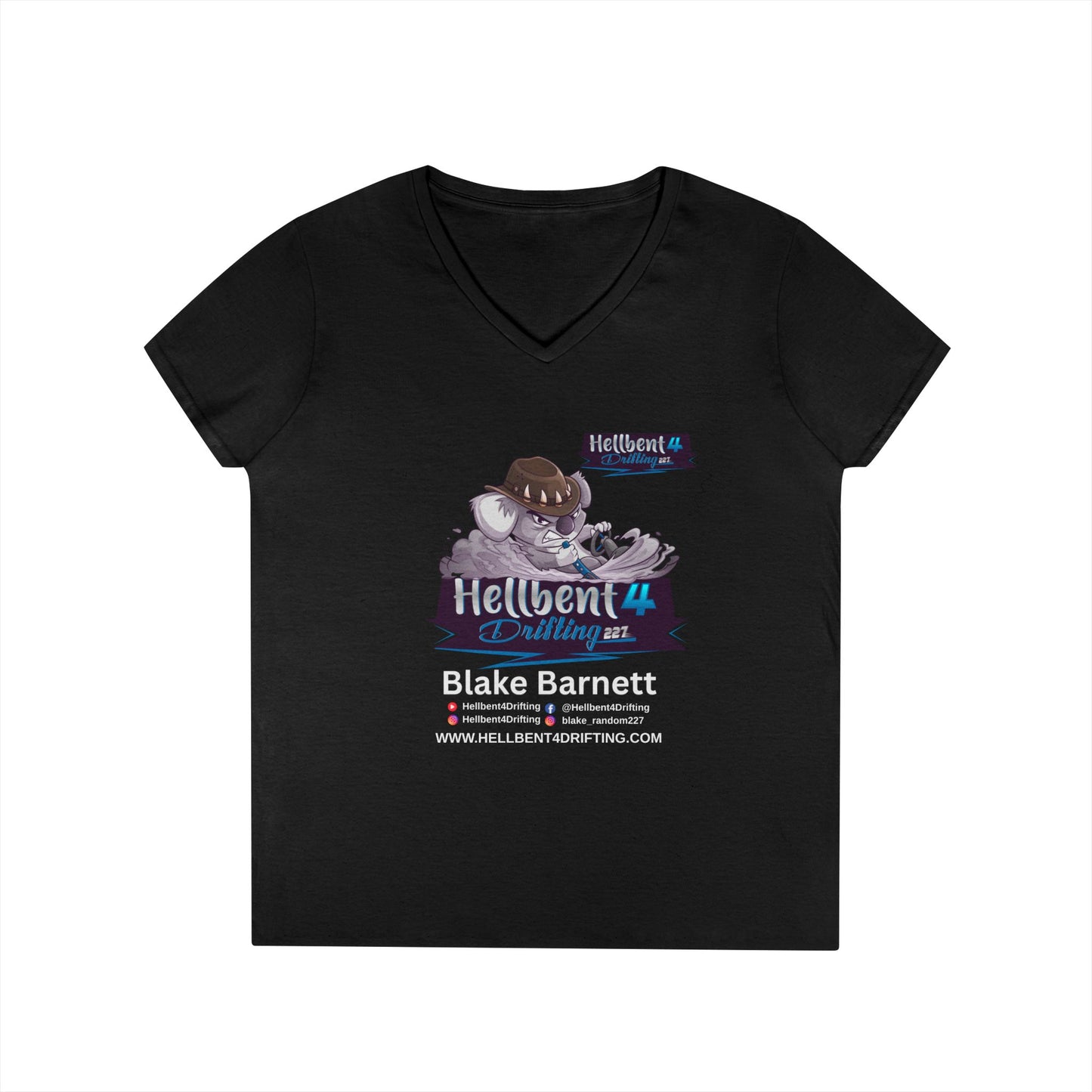 Hellbent 4 Drifting - Australia Logo - Ladies' V-Neck T-Shirt -