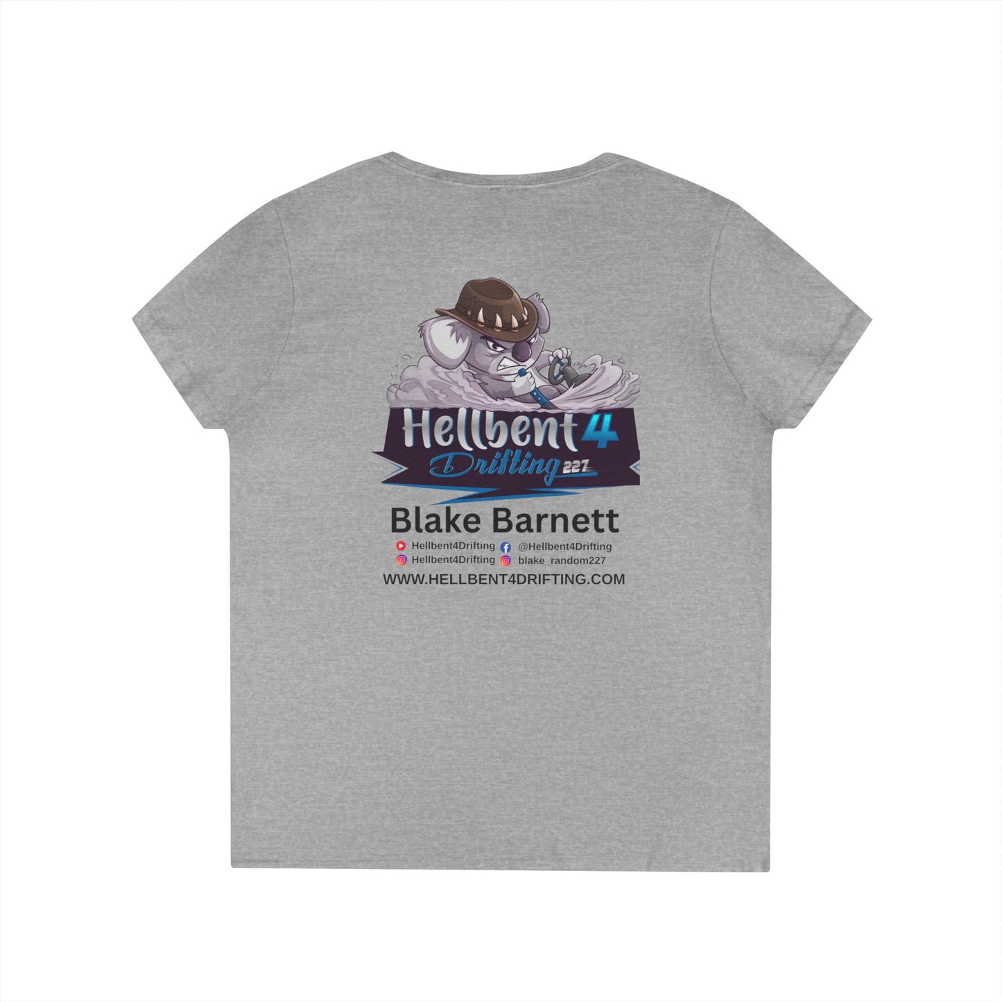 Hellbent 4 Drifting - Australia Logo - Ladies' V-Neck T-Shirt -