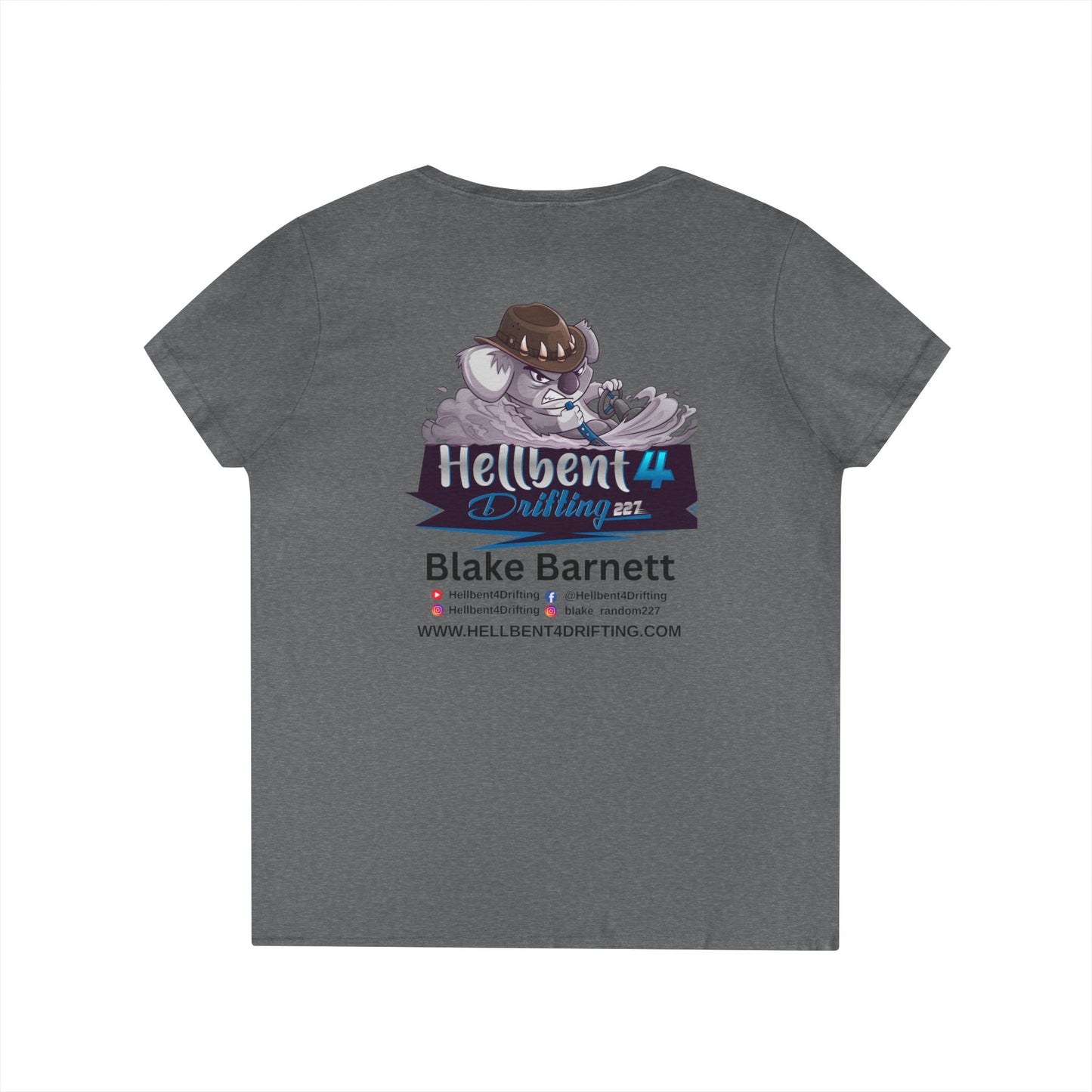 Hellbent 4 Drifting - Australia Logo - Ladies' V-Neck T-Shirt -
