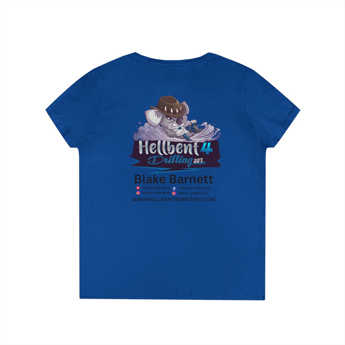 Hellbent 4 Drifting - Australia Logo - Ladies' V-Neck T-Shirt -