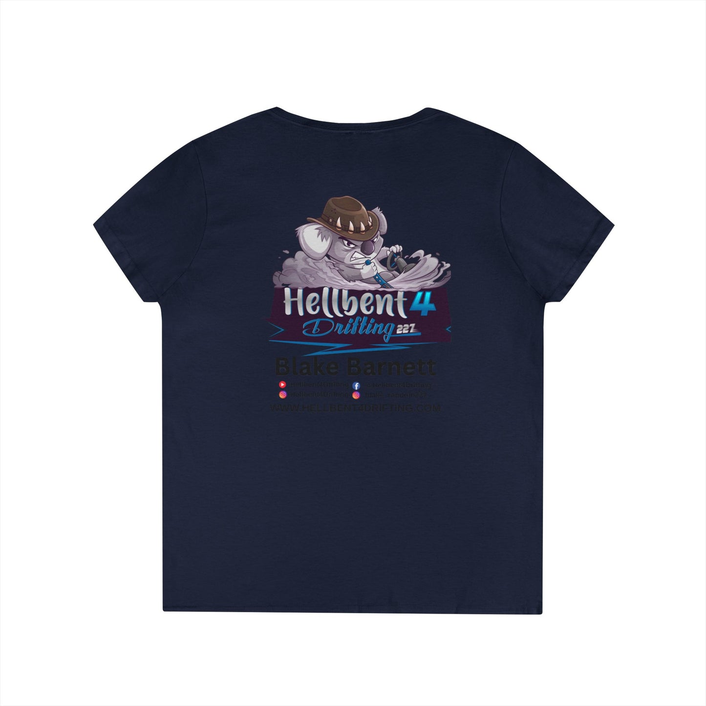 Hellbent 4 Drifting - Australia Logo - Ladies' V-Neck T-Shirt -