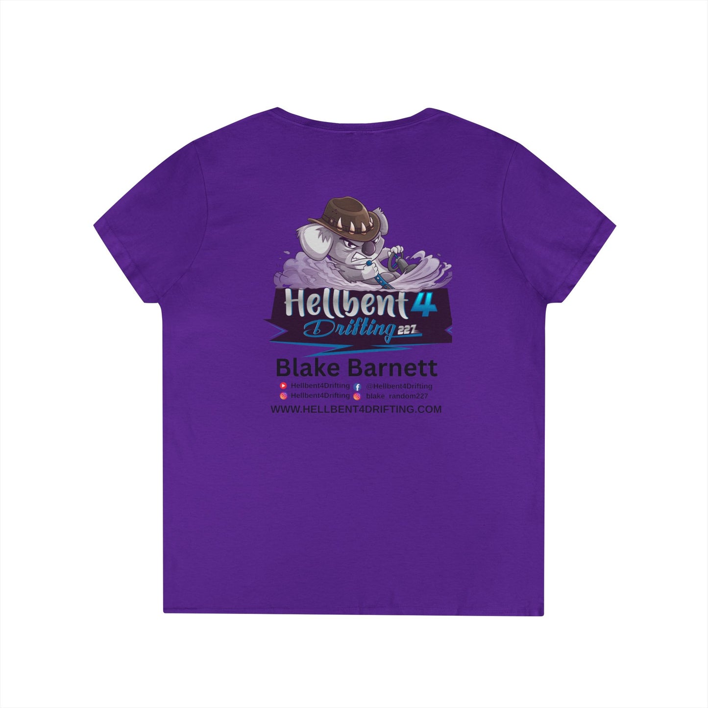 Hellbent 4 Drifting - Australia Logo - Ladies' V-Neck T-Shirt -