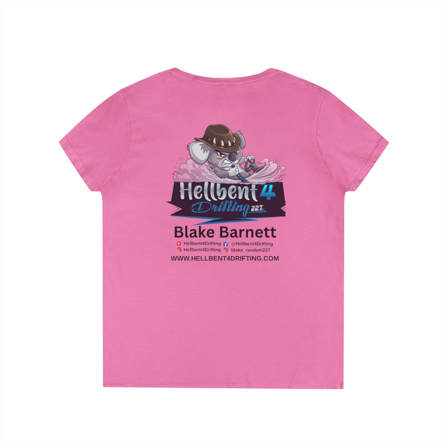 Hellbent 4 Drifting - Australia Logo - Ladies' V-Neck T-Shirt -