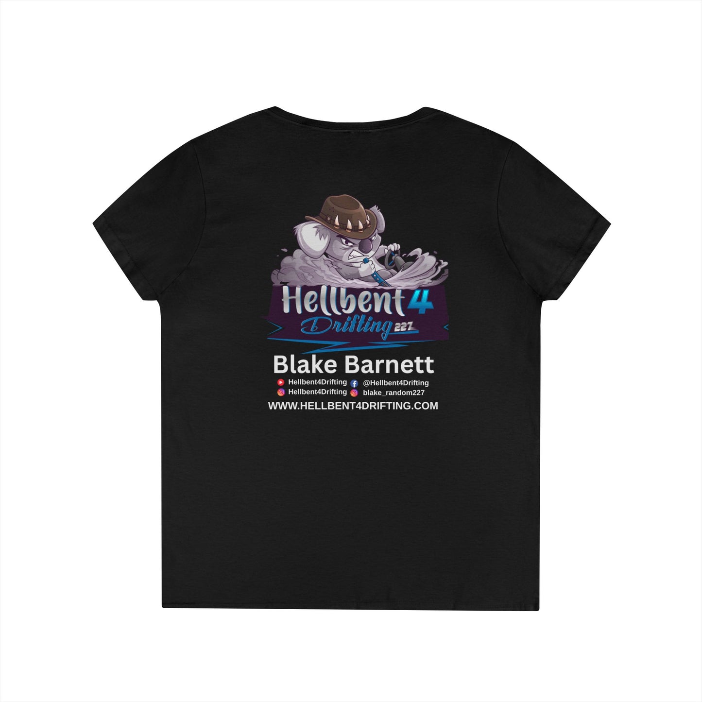 Hellbent 4 Drifting - Australia Logo - Ladies' V-Neck T-Shirt -
