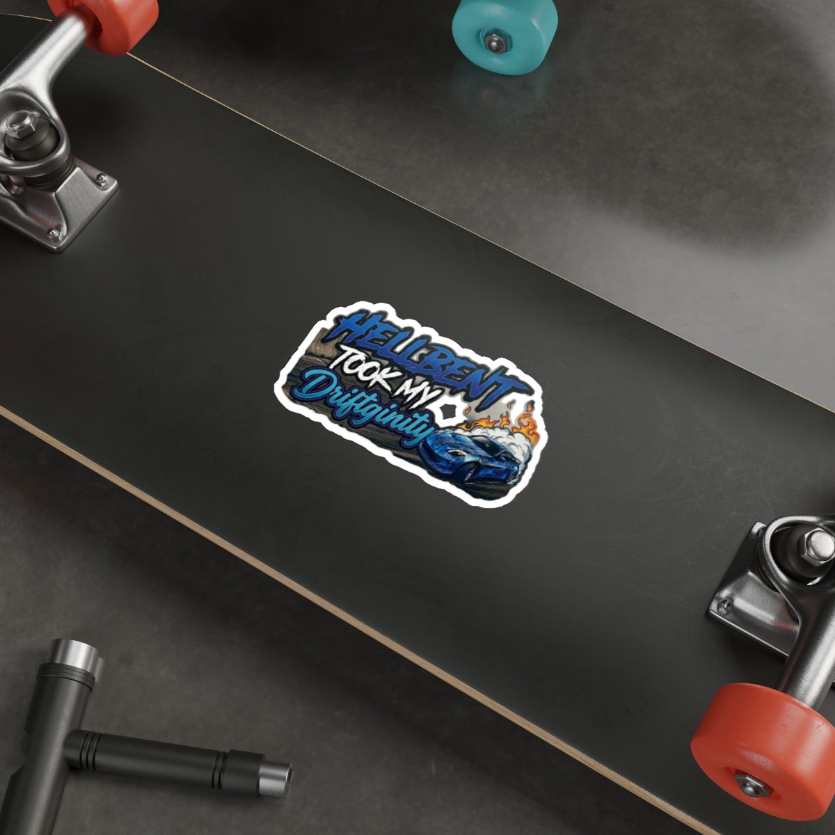“Hellbent Took My Driftginity” Drifting Car Sticker